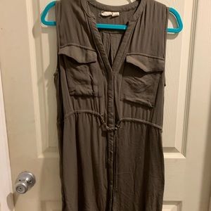 Olive Green Cargo Dress